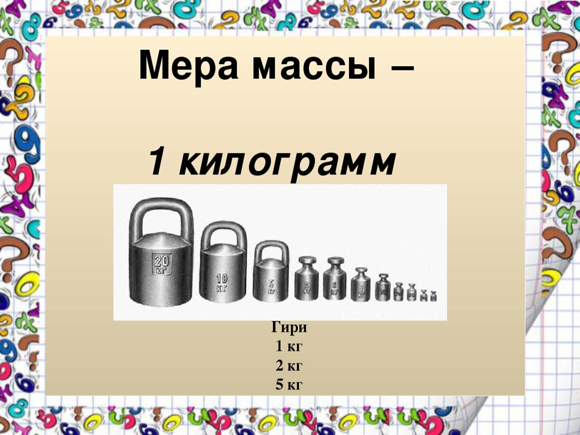 Математика 1 класс школа россии килограмм конспект
