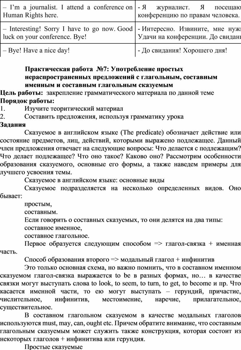 Методическиеуказания для выполнения практических работ по учебной  дисциплине Иностранный язык в профессиональной деятель