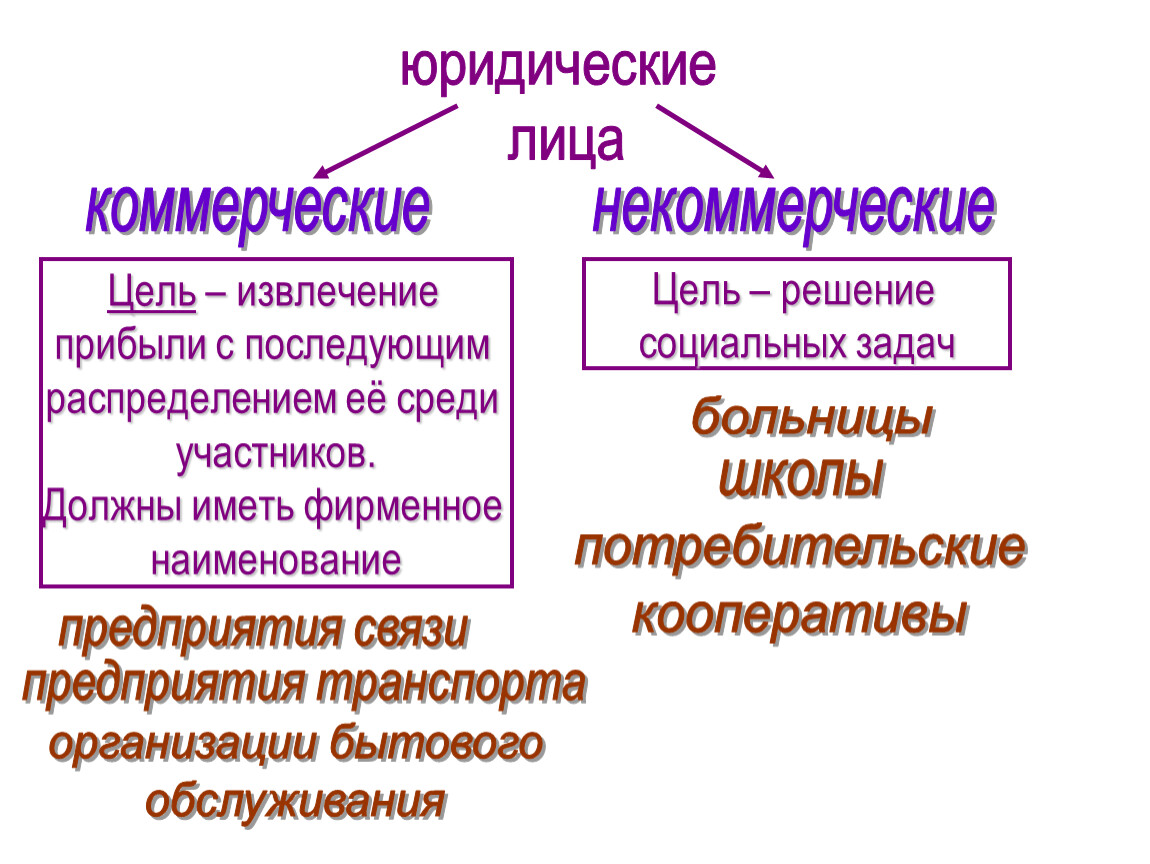 Цель извлечения прибыли. Коммерческая и некоммерческая сделка. Коммерческий и некоммерческий транспорт.