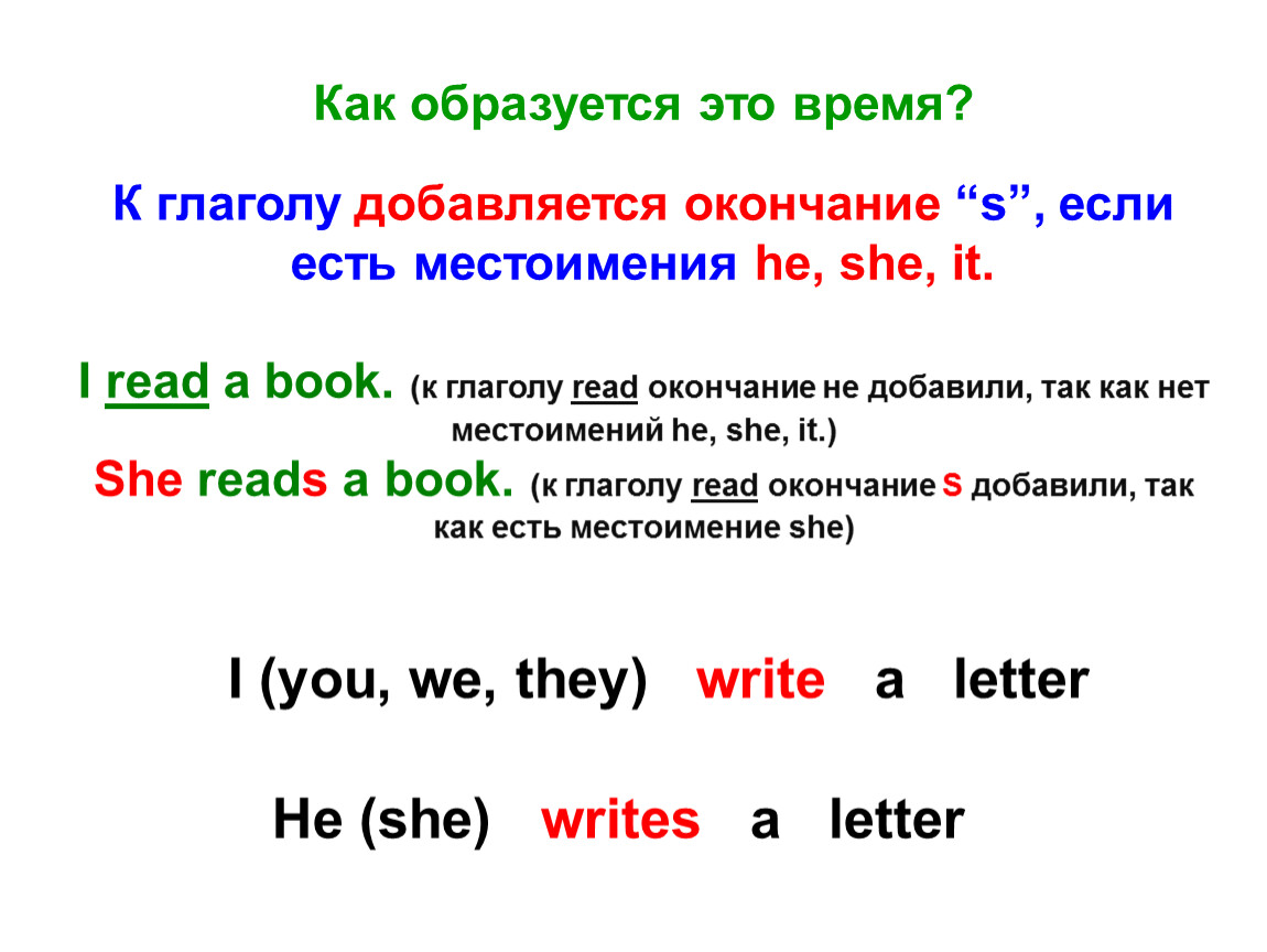 He s english. Окончание s у глаголов в английском языке правила. Когда к глаголу добавляется s в английском. С на конце глаголов в английском языке правило. Es на конце глагола в английском языке.