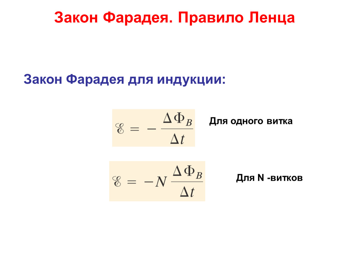 Закон фарадея картинки