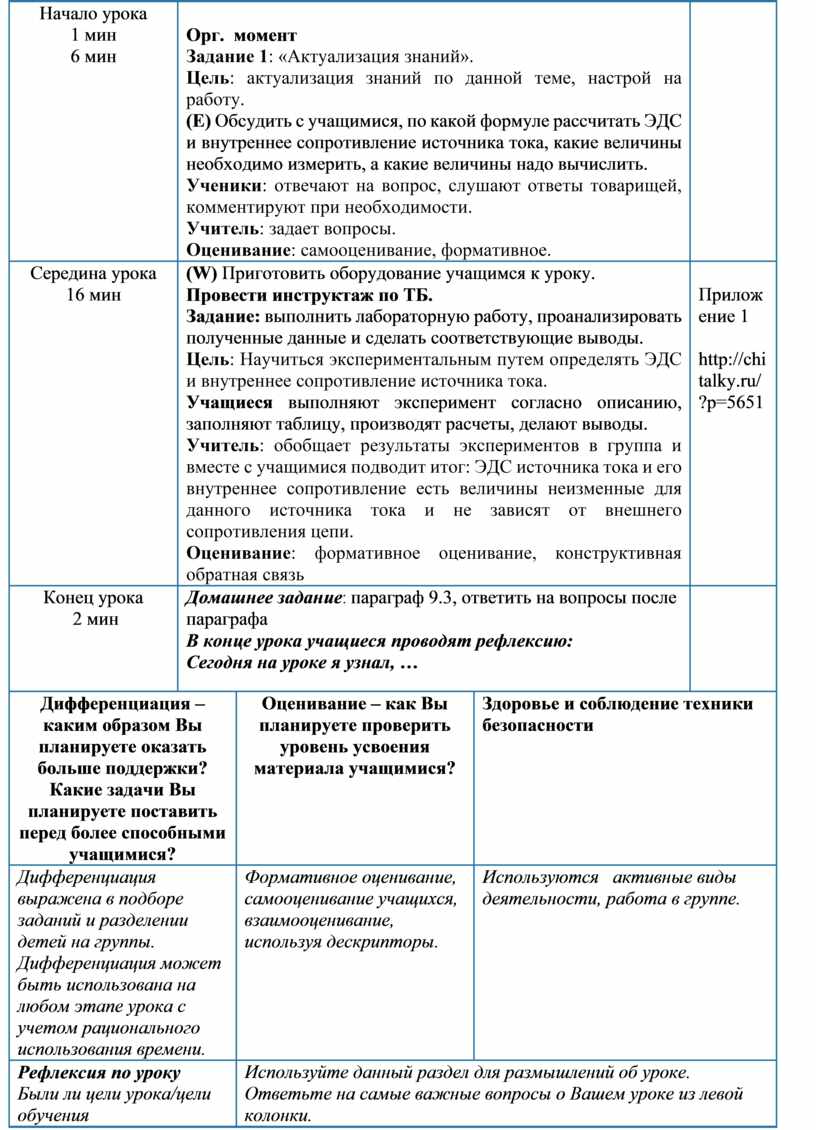 План проекта по физике