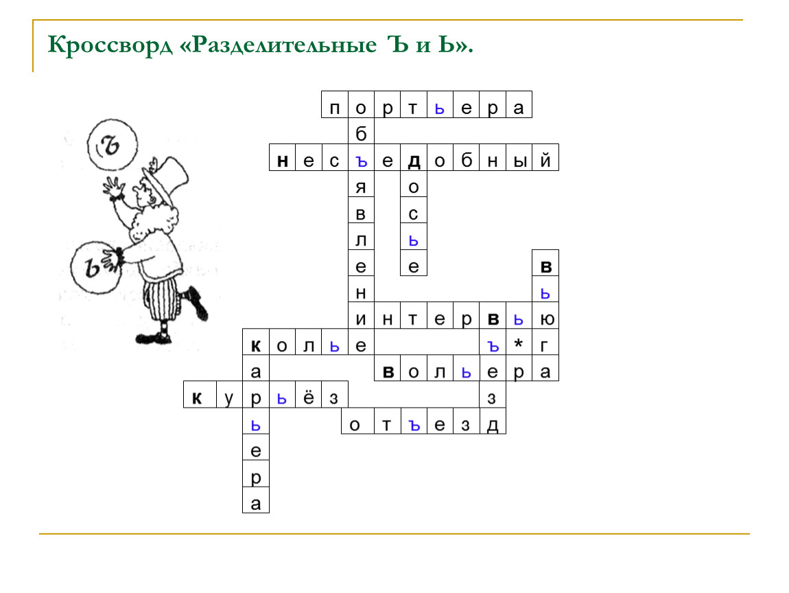 Ь сканворд. Кроссворд разделительный ь и ъ. Кроссворд с мягким знаком. Кроссворд на тему разделительный ъ и ь. Кроссворд с ь и ъ знаками.