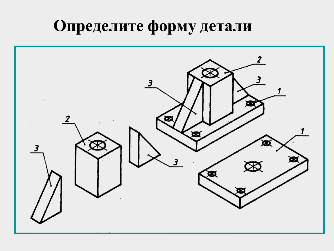 Деталь форм. Анализ геометрической формы предмета. Анализ геометрической формы детали. Формы деталей. Детали призматической формы.