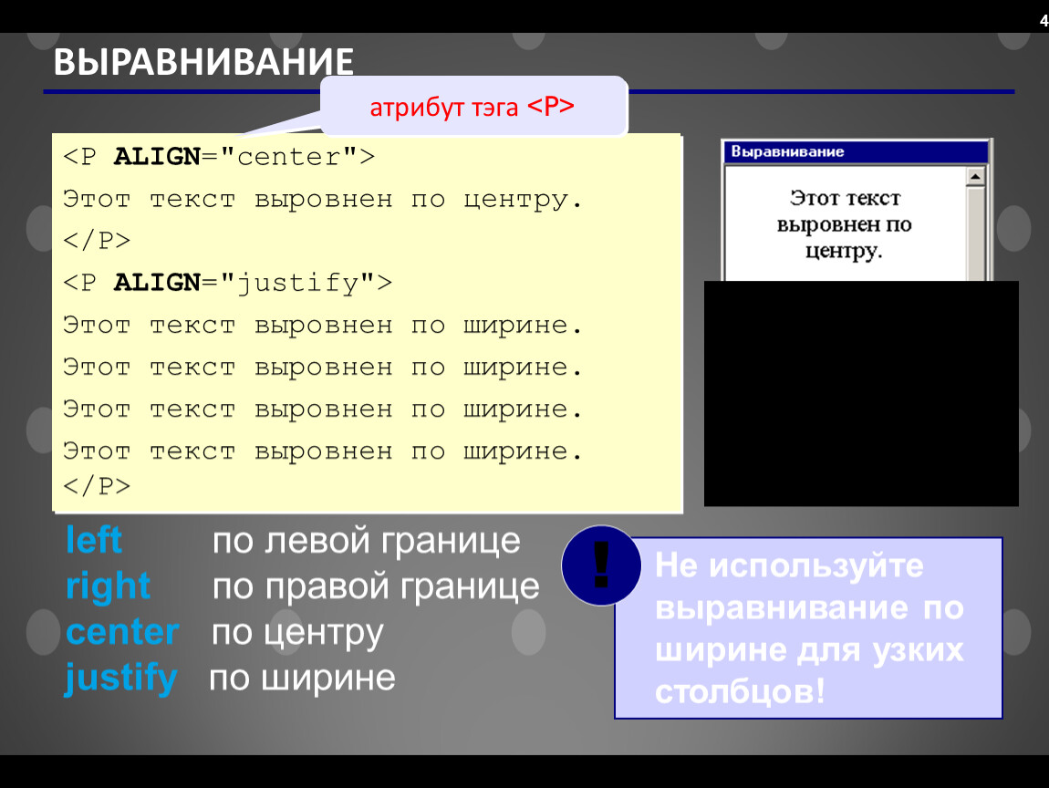 Html выровнять картинку