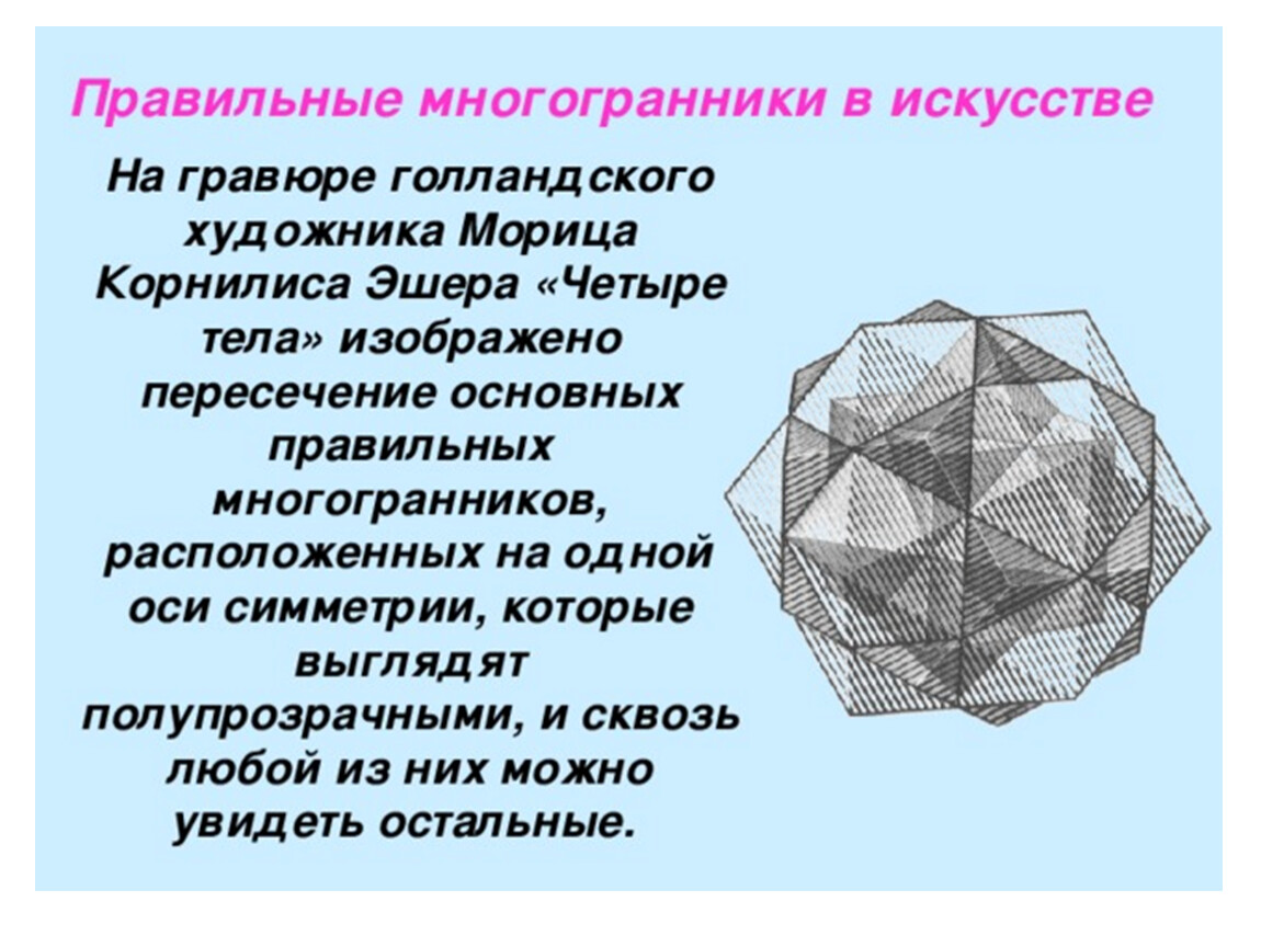 Актуальность проекта правильные многогранники