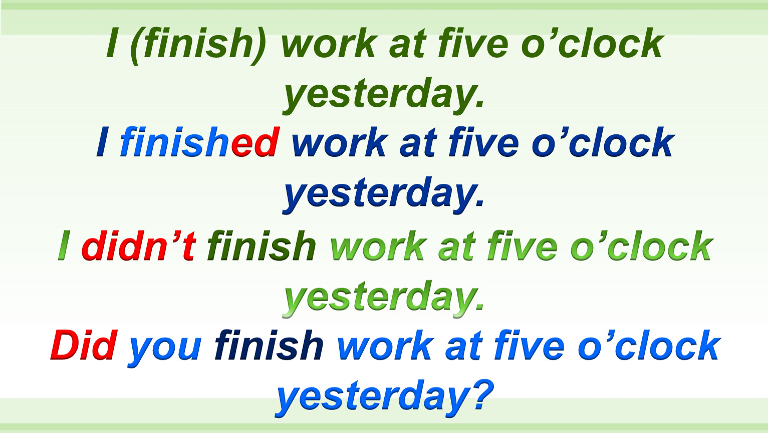 I already finish. At Five o'Clock. At 5 o'Clock yesterday какое время. Yesterday часы. Предложение с at 5 o'Clock yesterday afternoon.