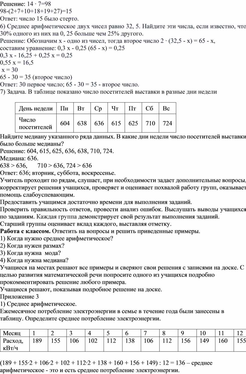 6.4А-2. Статистические данные и Методические рекомендации к уроку