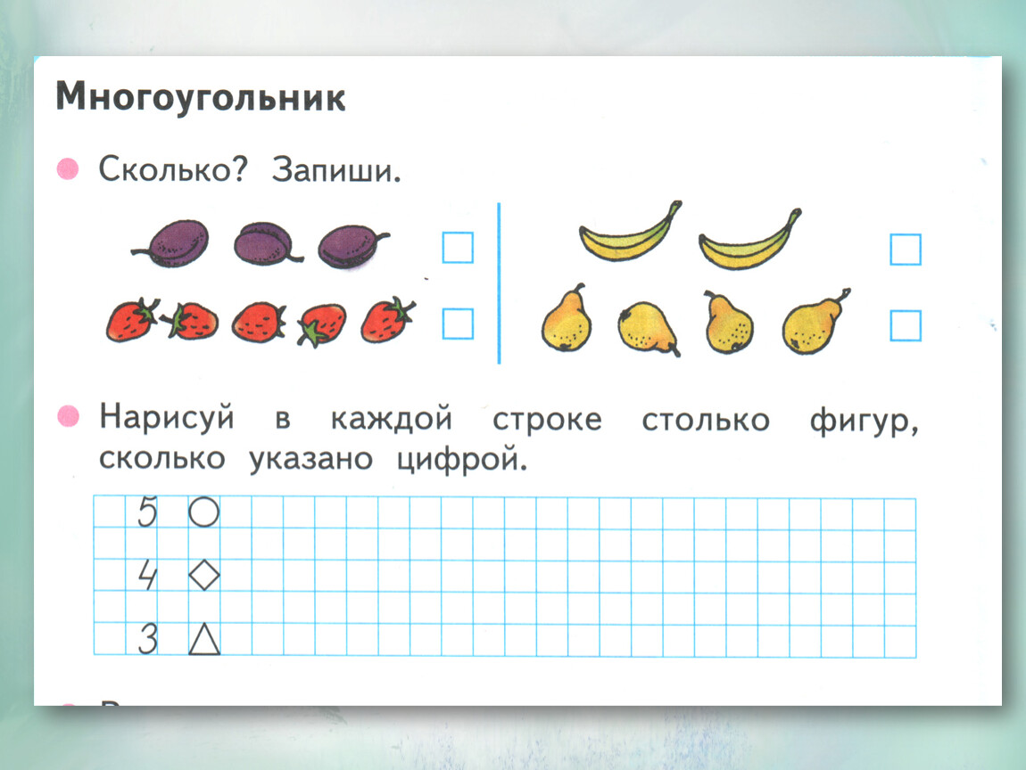 Технологическая карта урока по математике 1 класс многоугольники