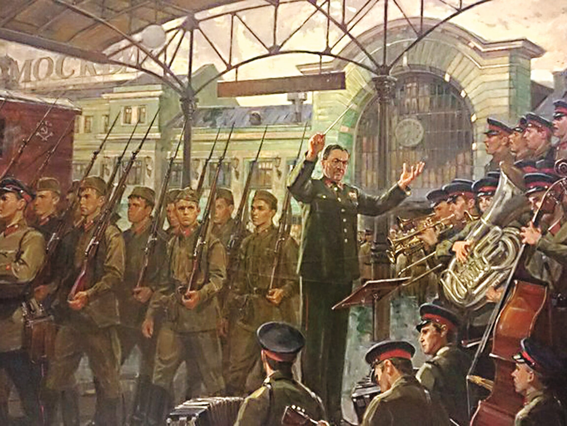 Патриотическая песня великой отечественной войны. Исполнение священной войны на белорусском вокзале.
