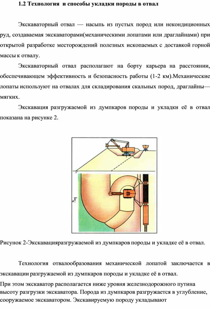 ВКР Порядок и последовательность разработки забоя в мягких грунтах с  погрузкой горной массы в железнодорожный транспорт