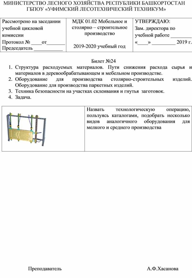 Техника безопасности для мебельного производства