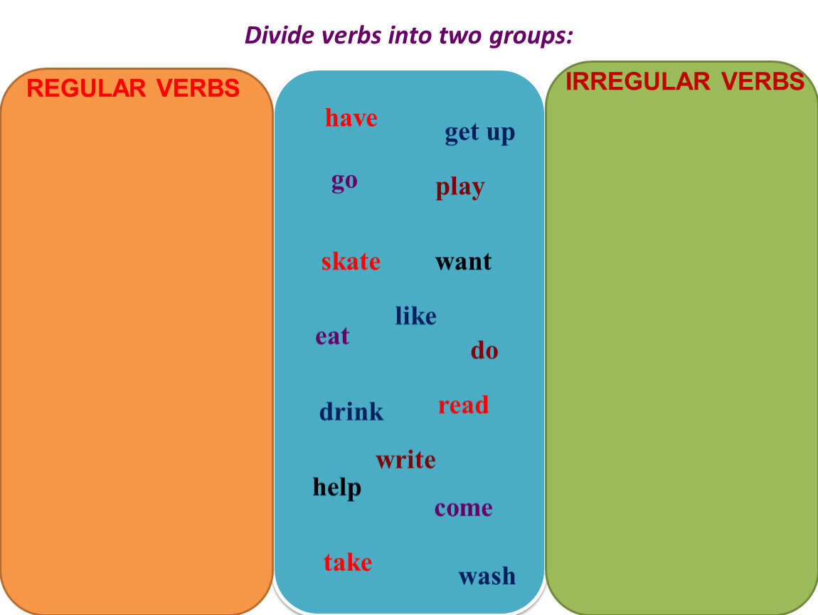 Irregular verbs упражнения