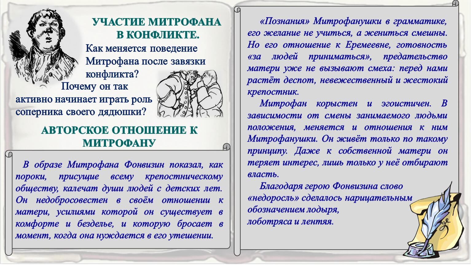 ОГЭ. Литература 18 века (Материал по вопросам с сайта ФИПИ). Часть 3.