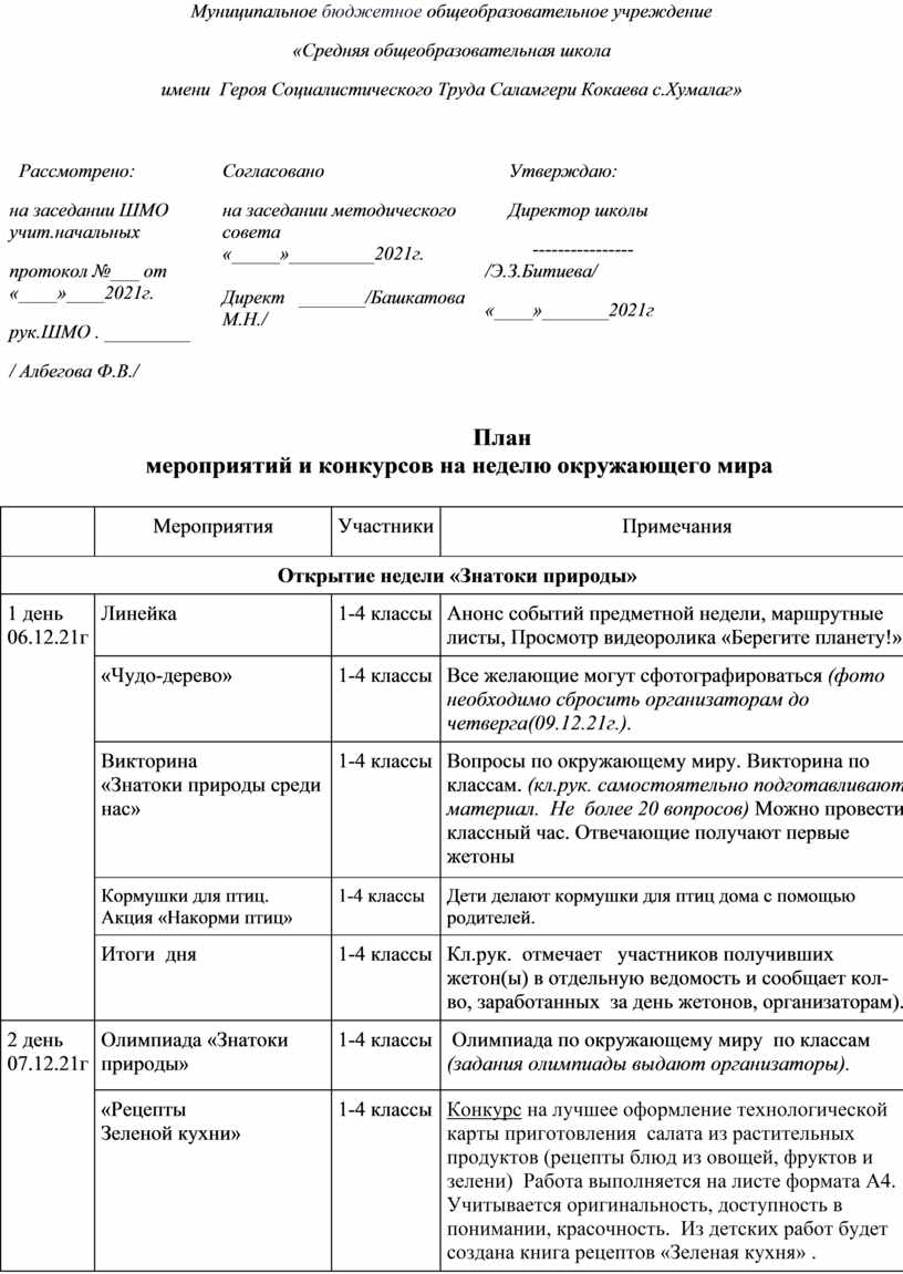 План классного руководителя на год 5 класс