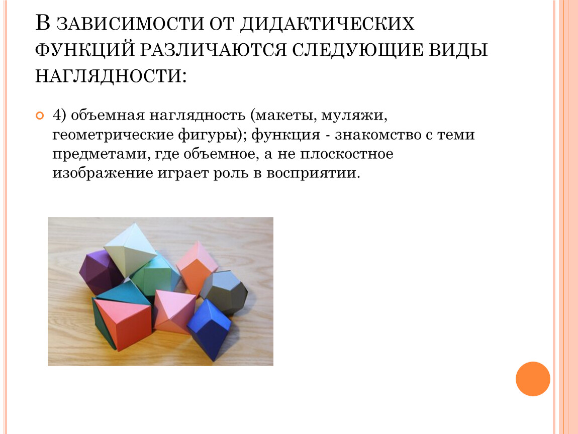 Роль фигуры. Объемный вид наглядности. Объемная наглядность примеры. Предметы объемной наглядности. Виды наглядности в математике.