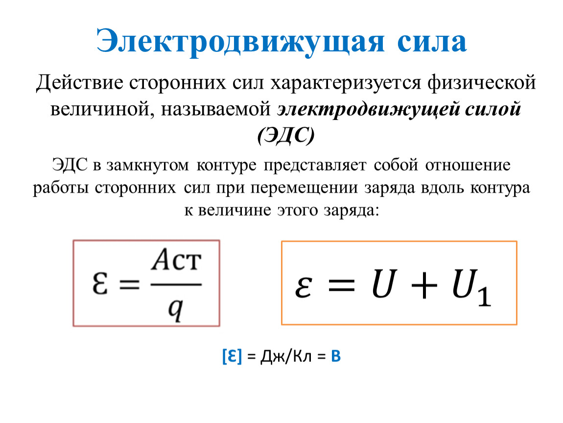 Формула через. Электродвижущая сила источника тока формула. Формула напряжения через ЭДС. Формула работы сторонних сил источника тока. ЭДС формула через силу тока.