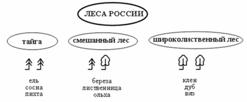 Технологическая карта леса россии 4 класс школа россии