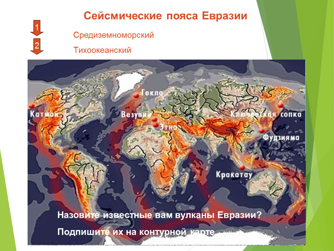 Горный пояс россии. Сейсмические пояса. Тихоокеанский сейсмический пояс. Средиземноморско азиатский сейсмический пояс. 2 Пояса Евразии.
