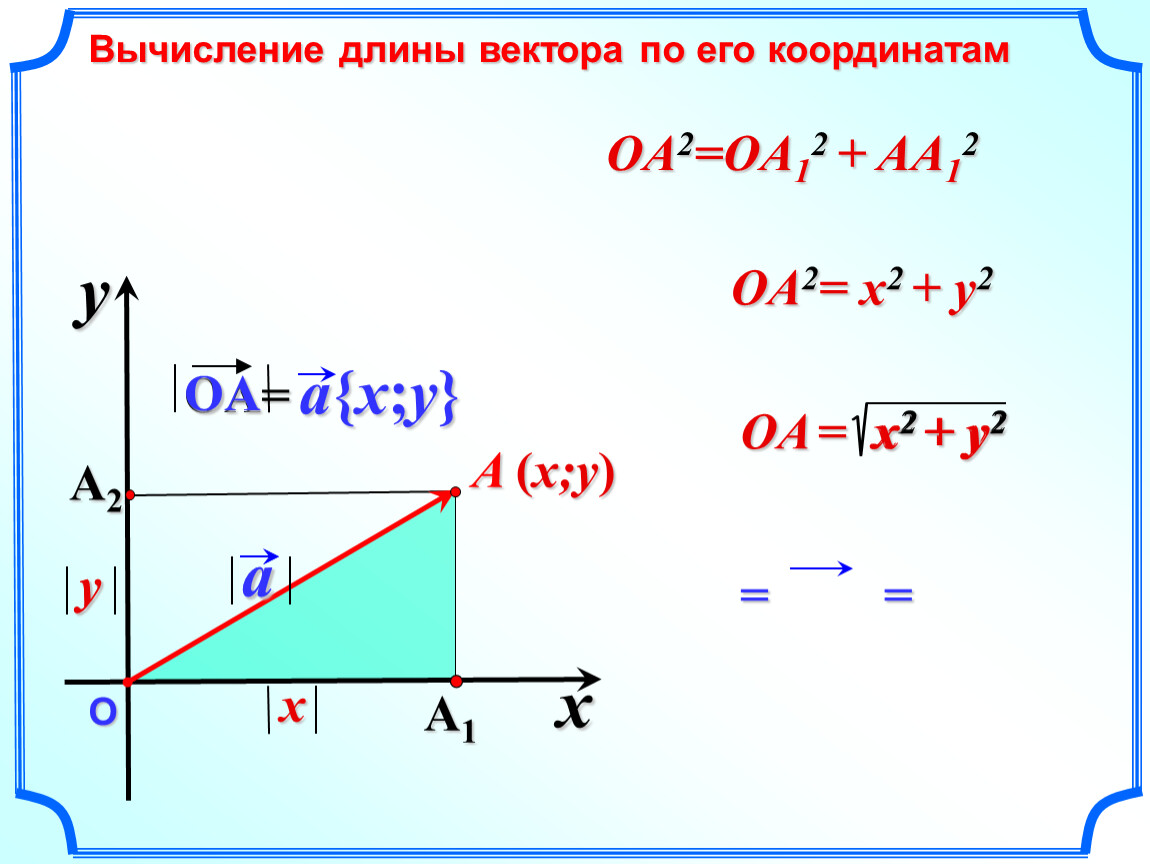 Длина вектора через координаты. Простейшие задачи в координатах 9 класс формулы. Вычисление длины вектора по его координатам. Формула для вычисления длины вектора по его координатам. Вычисление длины век Ора.