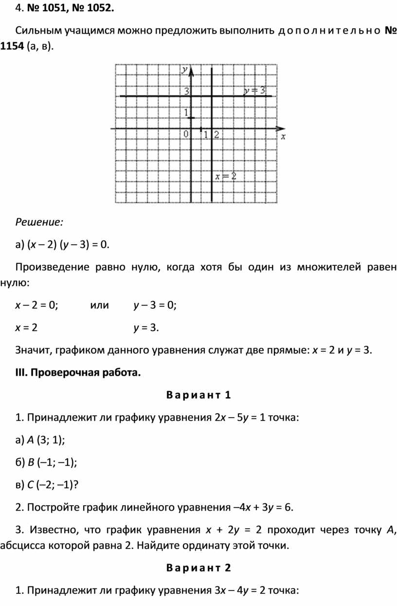 ГРАФИК ЛИНЕЙНОГО УРАВНЕНИЯ