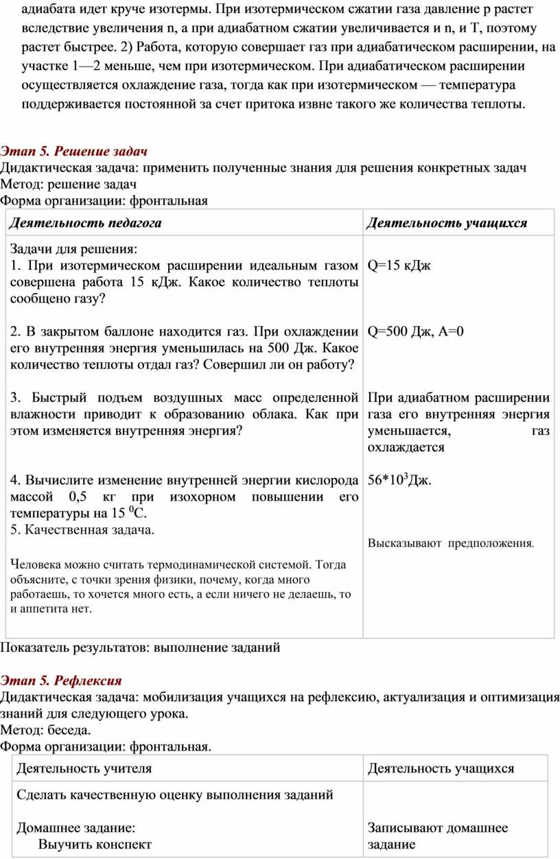 Конспект урока физики в 10 классе по теме 