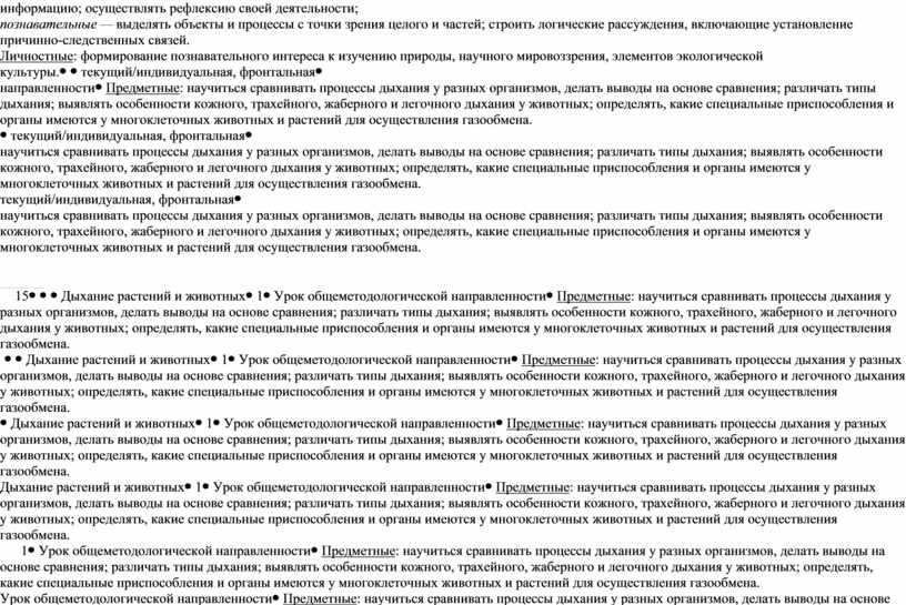Личностные : формирование познавательного интереса к изучению природы, научного мировоззрения, элементов экологической культуры