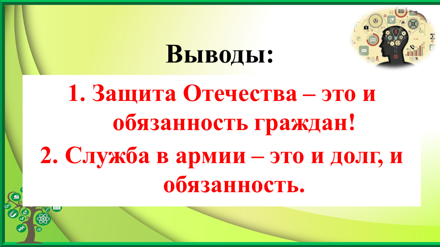 Проект по обществознанию 7 класс защита отечества