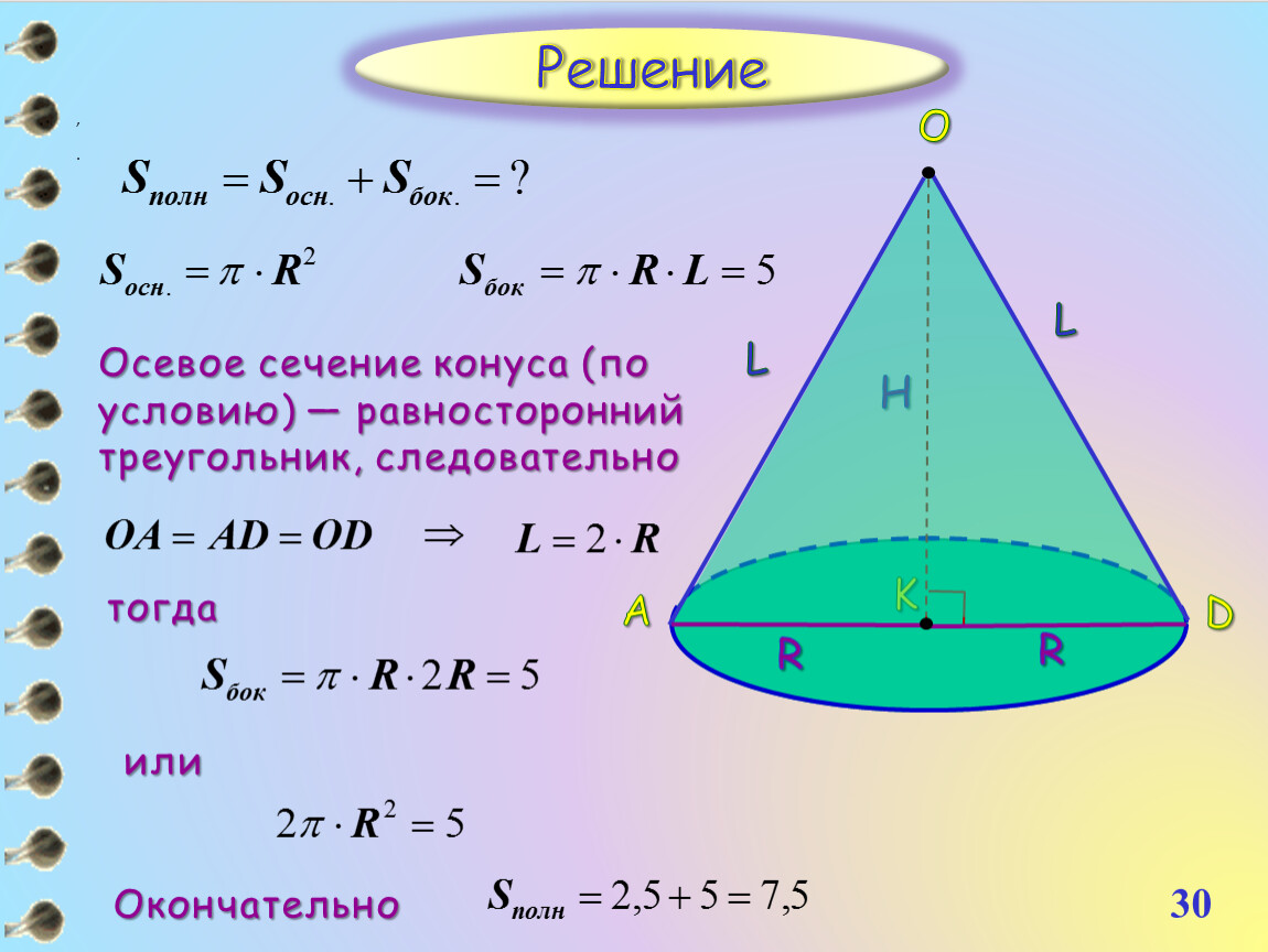 Конус равносторонний треугольник. Осевое сечение конуса формула. Площадь осевого сечения конуса. Площадь осевого сечения конуса формула. Осевое сечение равносторонний треугольник.