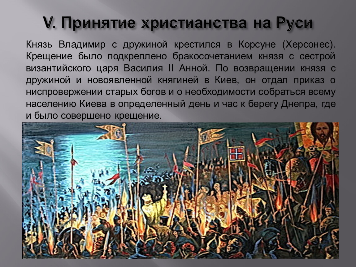 Русь 5. Принятие христианства на Руси. Введение христианства на Руси. Утверждение Православия на Руси. Внедрение христианства на Руси.