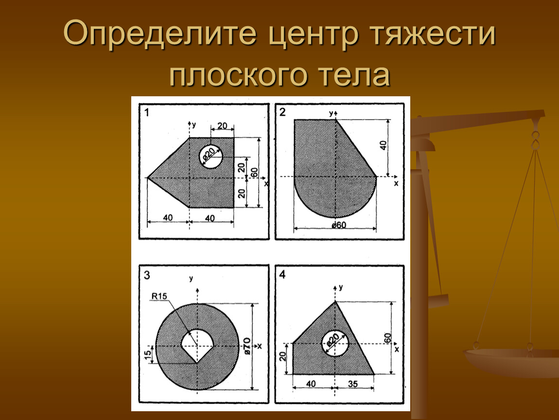 Как найти центр тяжести