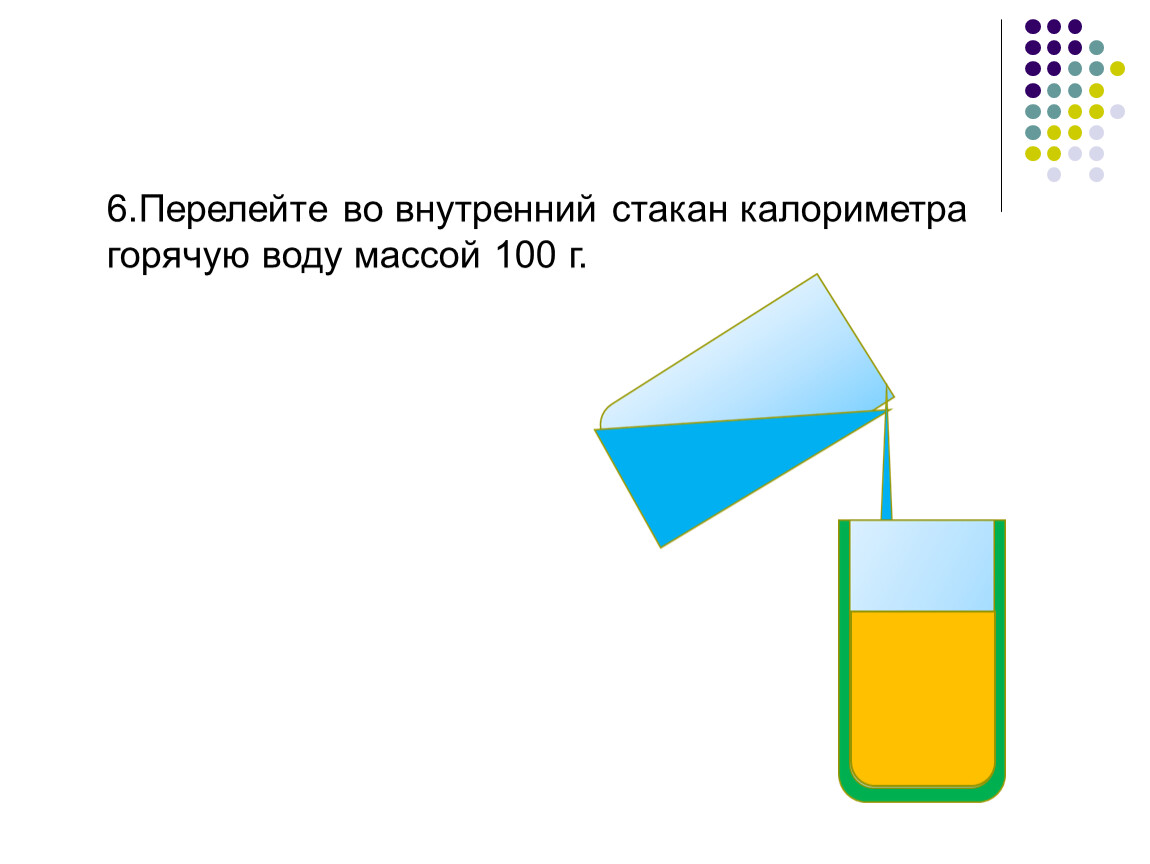 Стакан калориметра. Взвесить внутренний калориметр.