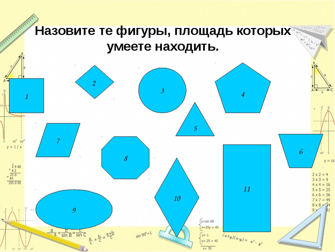 2 3 площади фигуры. Нахождение геометрических фигур. Фигуры для измерения площади палеткой. Измерение площади геометрической фигуры. Площадь фигур которые находят с помощью палетки.