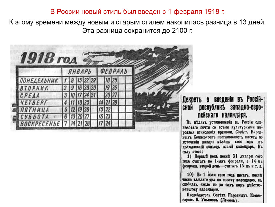 Старый Стиль Календаря И Новый В России