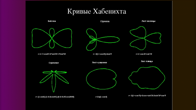 Математические кривые проект