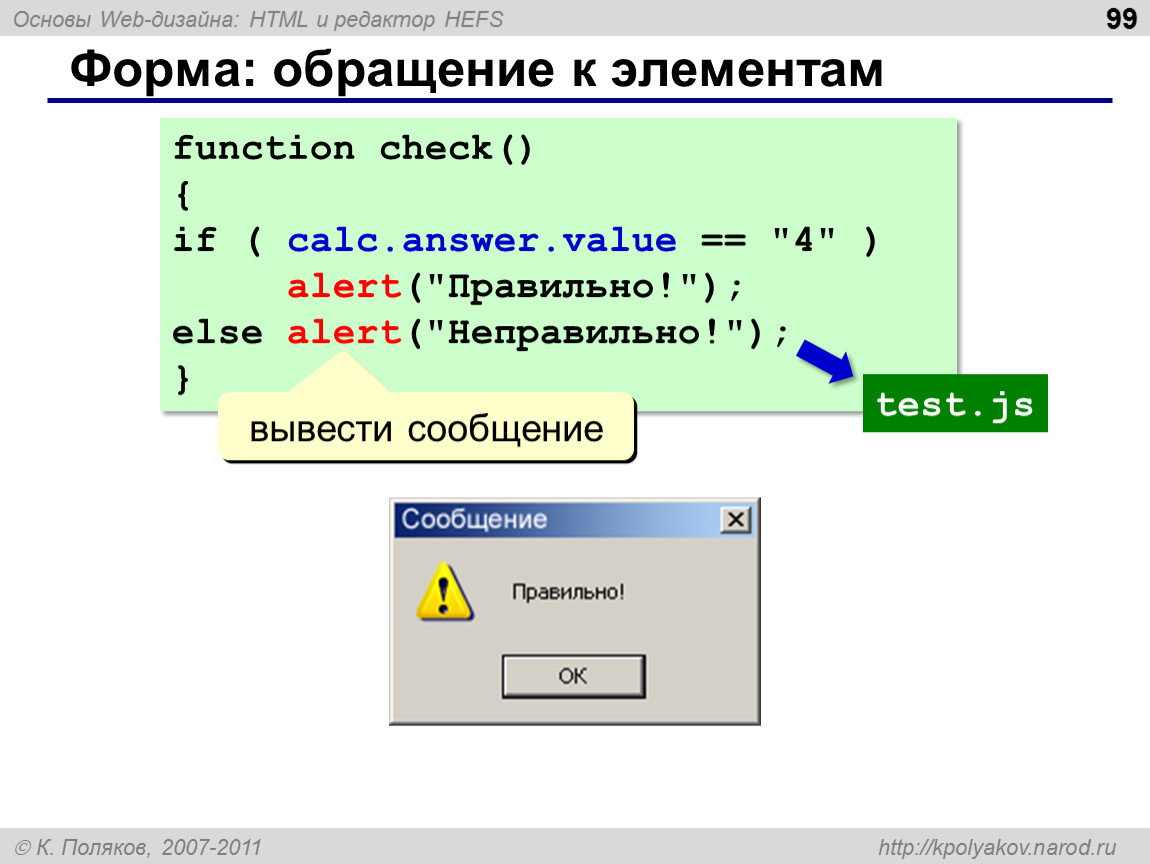 Код элемента функции. Основы web программирования. Html редактор Hefs. Язык html. Функция check.