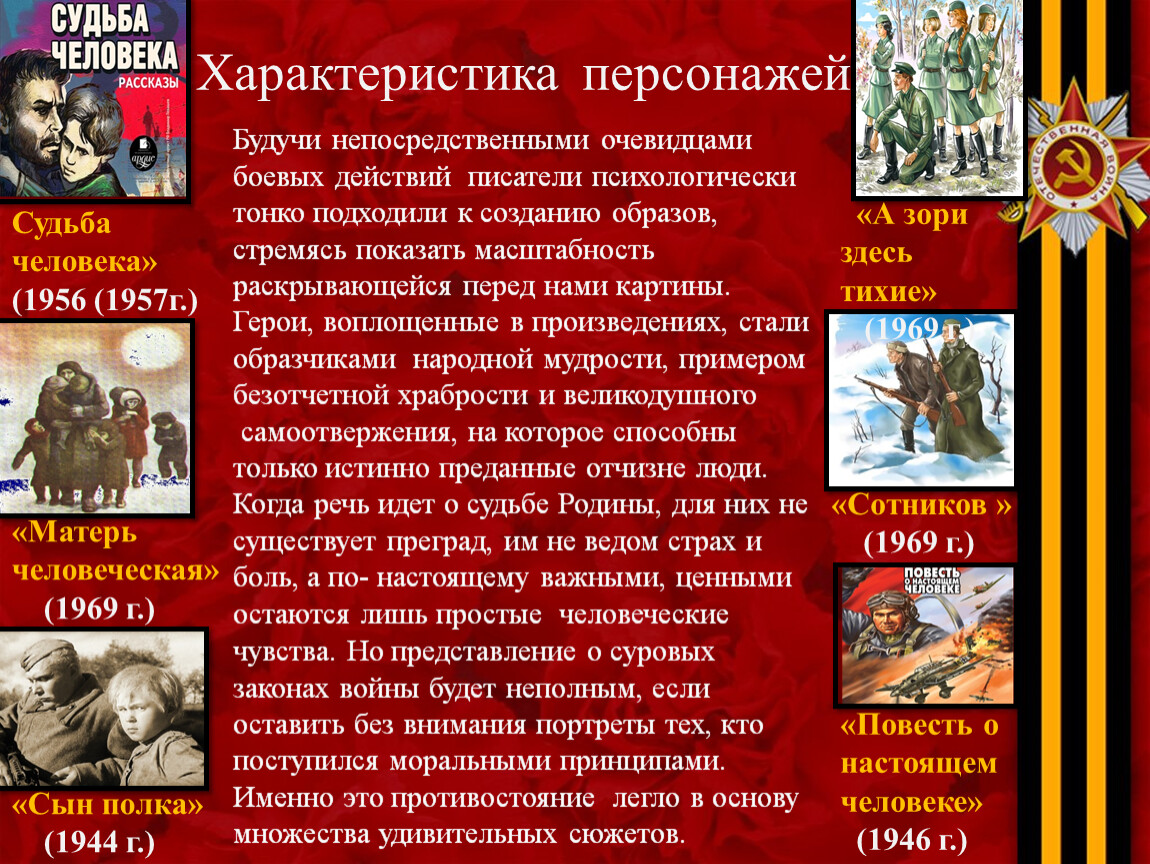 Характеристика судьба. Судьба человека характеристика героев. Русский характер герои. Судьба человека судьба народная. Характер военной прозы.