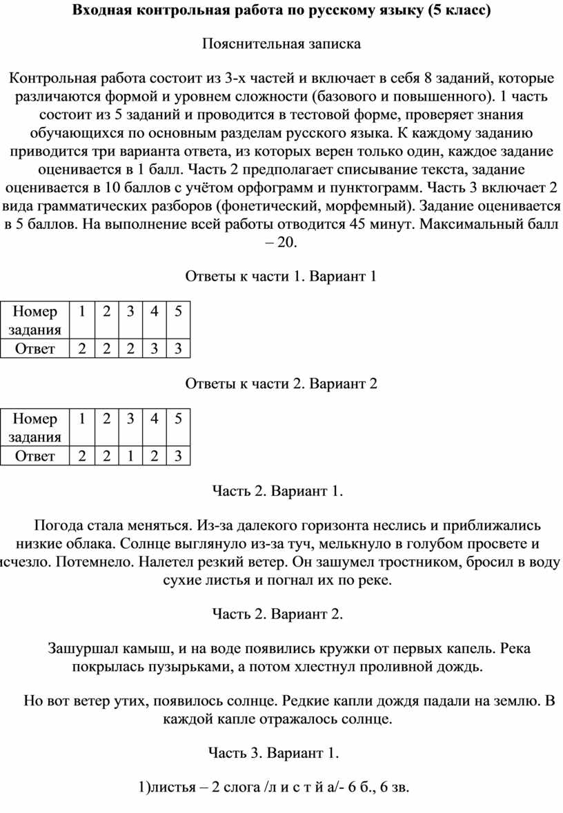 Входная по истории 8. Входная контрольная работа 5 класс.