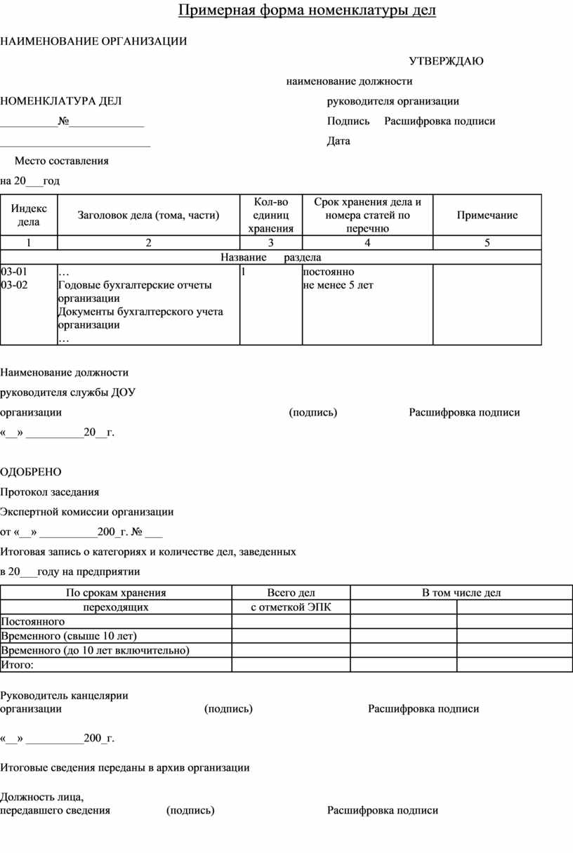 Практическое занятие 8 Тема: «Организация документооборота. Формирование и  хранение дел».