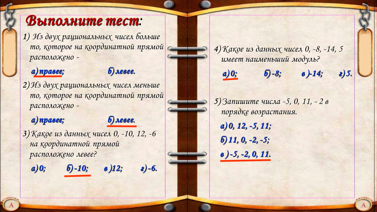 Сравнение рациональных чисел модуль числа 6 класс презентация дорофеев