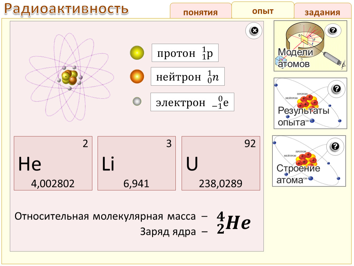 Схема опыта резерфорда