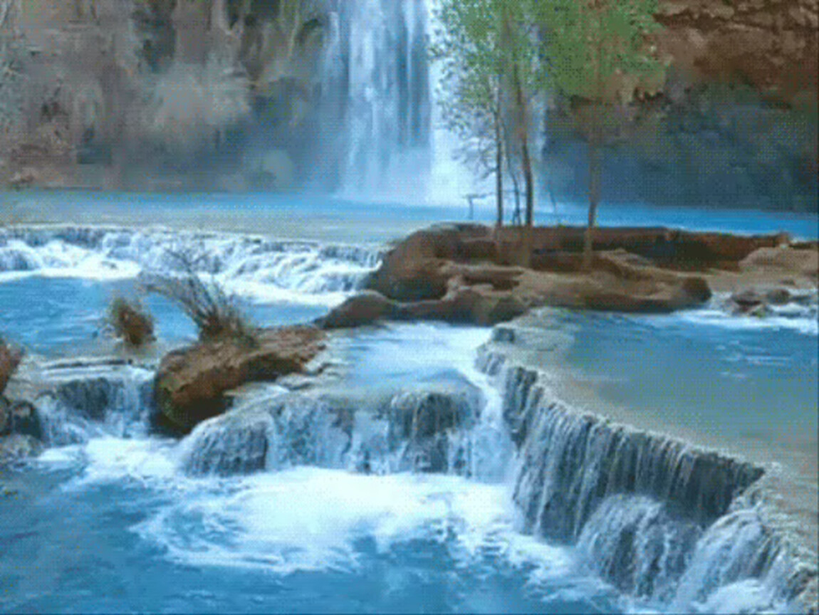 Красивый водопад релакс гифка