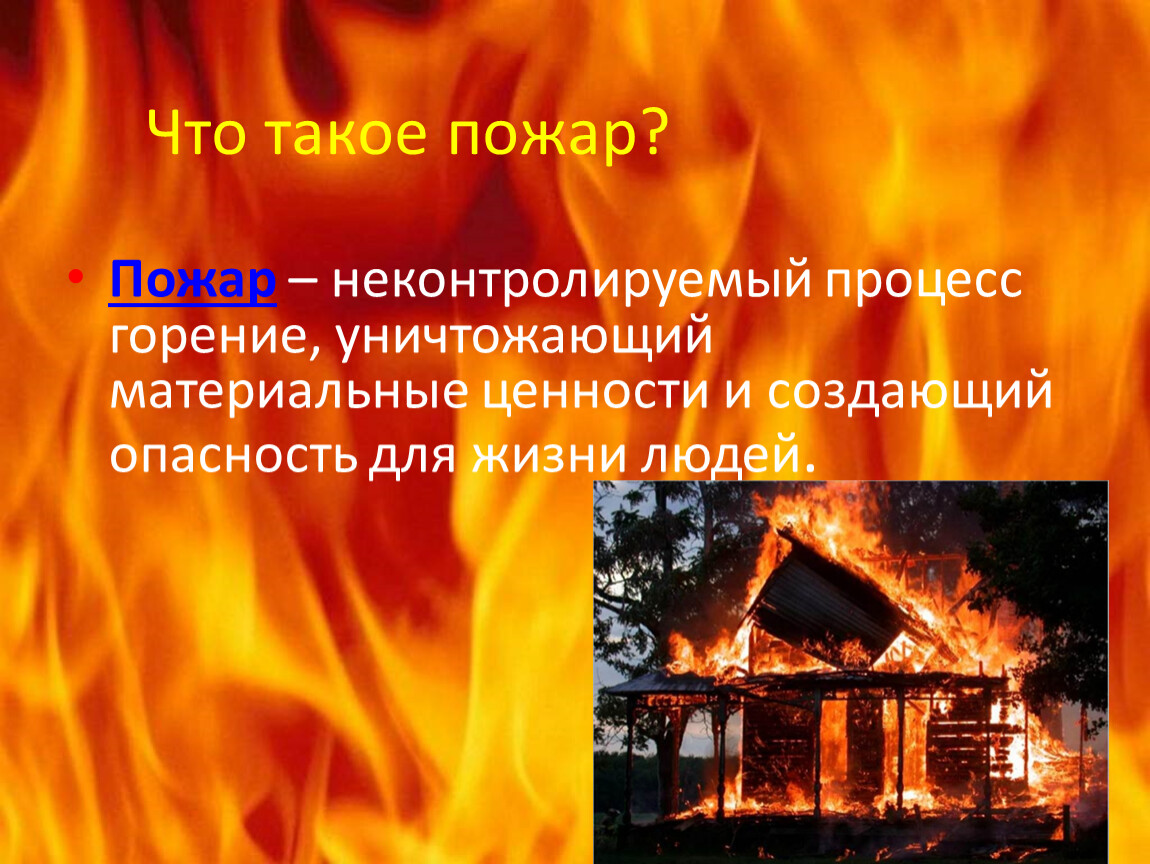 Презентация про пожар