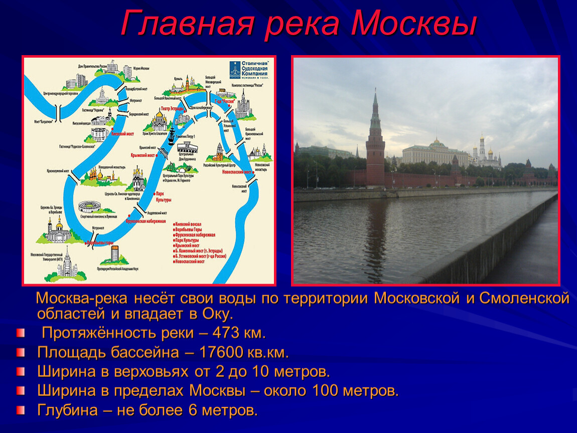 Московские реки названия