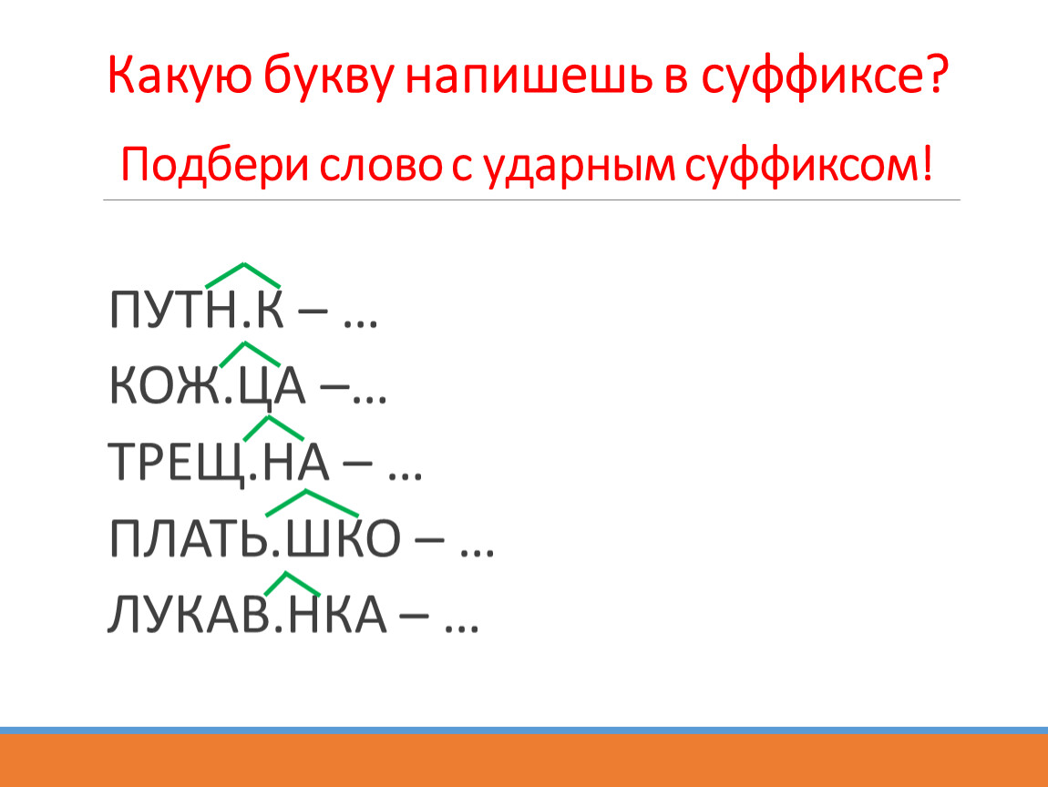 На какую букву падает слово