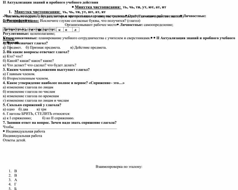 Анализ урока технологии в начальной школе студентки педучилища образец