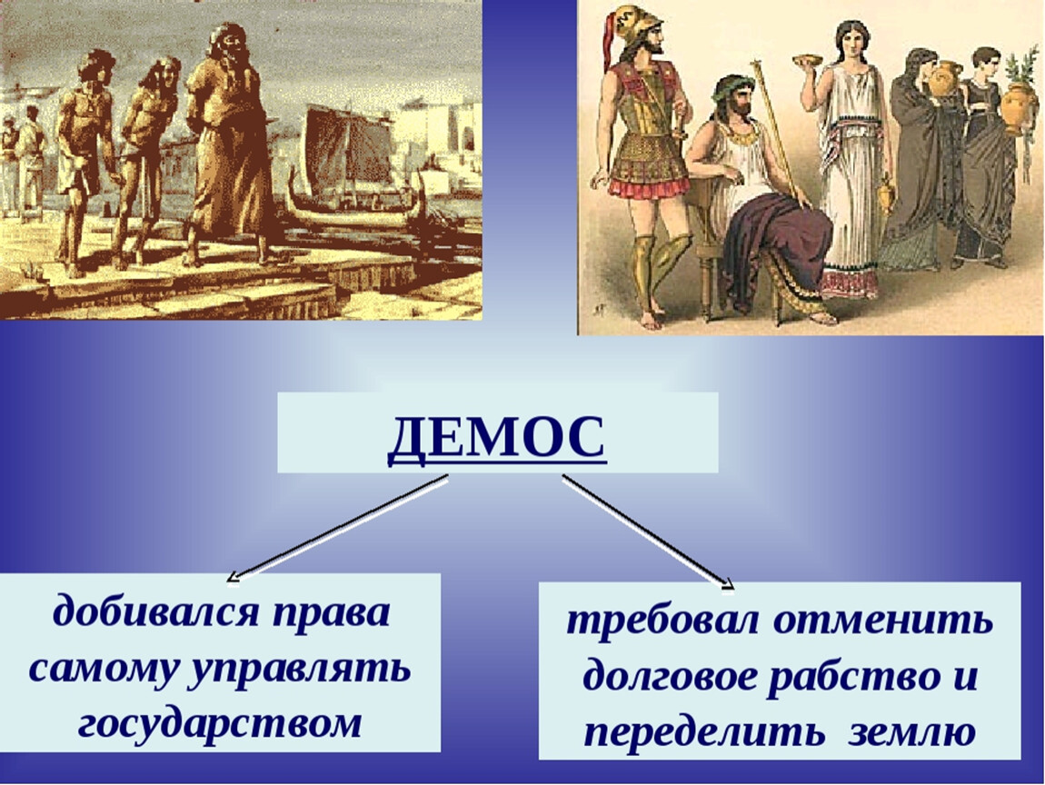 Кем было отменено рабство в афинах. Демос это в древней Греции. Демос и знать в древней Греции. Долговое рабство в древнем Риме. Жители Аттики.