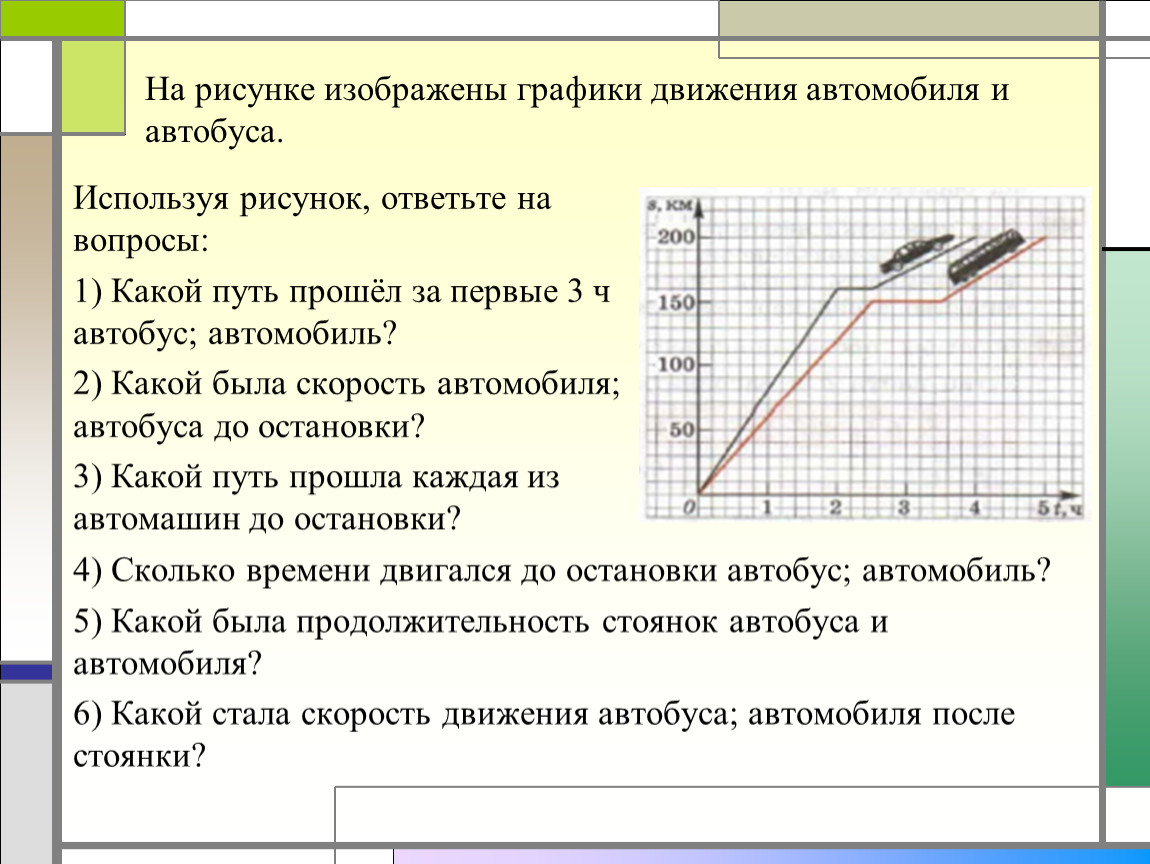 Ответы на вопросы используя рисунок