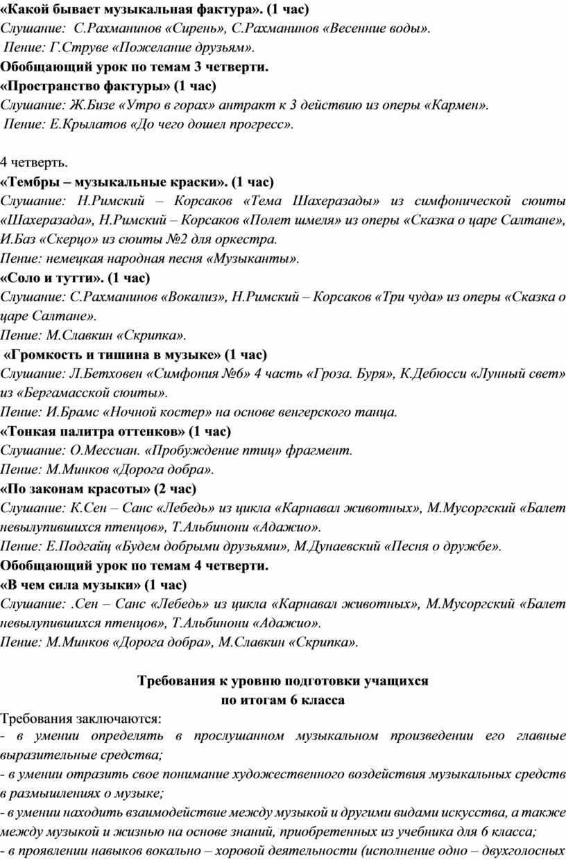 Какой бывает музыкальная фактура»