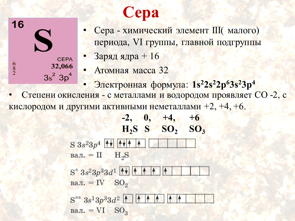 Презентация по химии халькогены. Сера характеристика. Сера химия. S+16))) сера в химии.